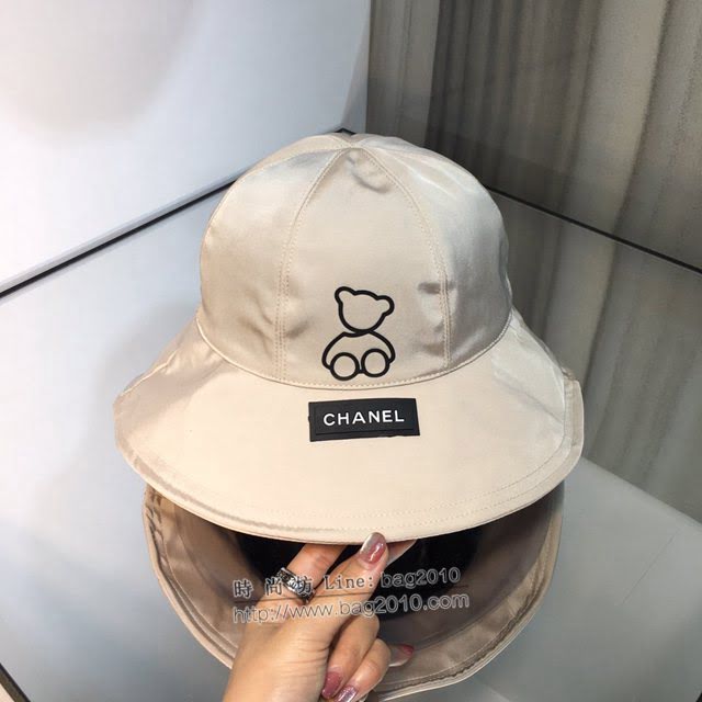 Chanel新品女士帽子 香奈兒牛津小熊漁夫帽遮陽帽  mm1496